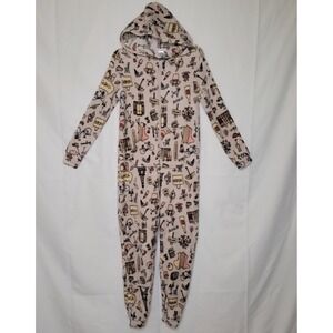 Em & Alfie Paris Fleece Hooded Onesie Pajamas‎ ...French Print